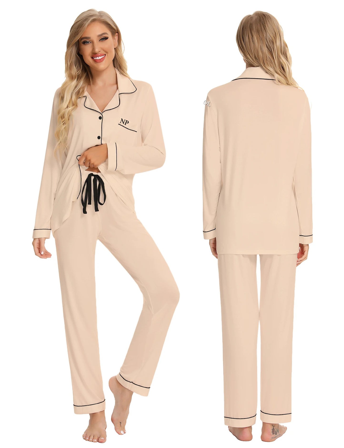 Luxury Personalised Pyjamas CHAMPAGNE BLUSH