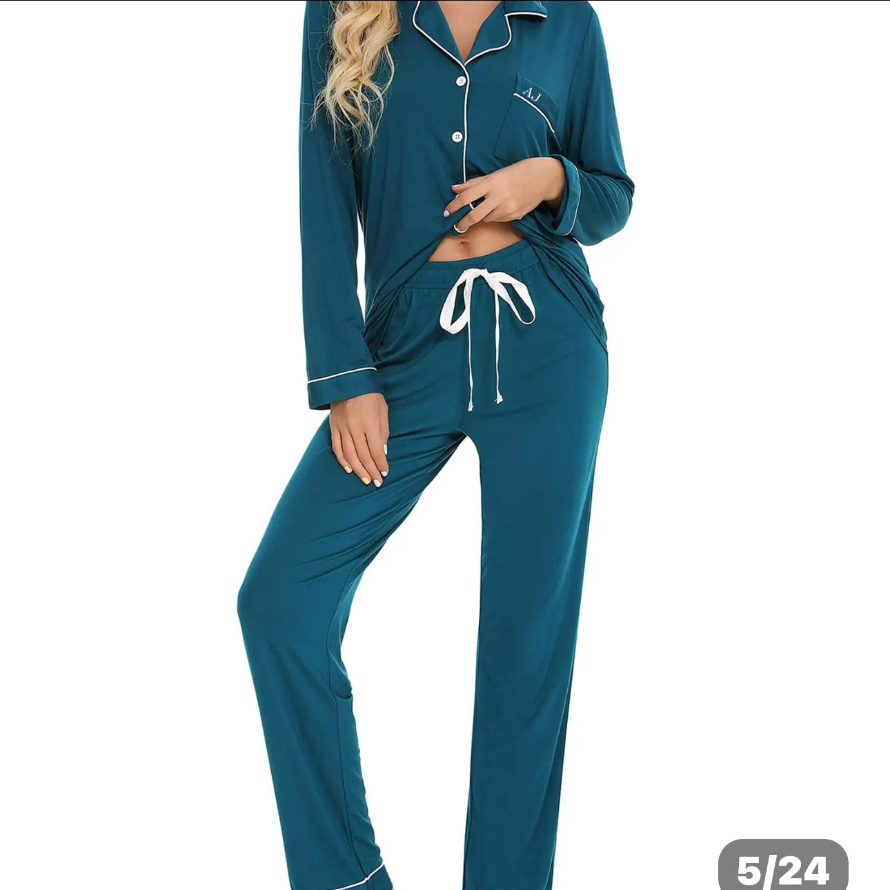 Luxury Personalised Pyjamas Forest Green