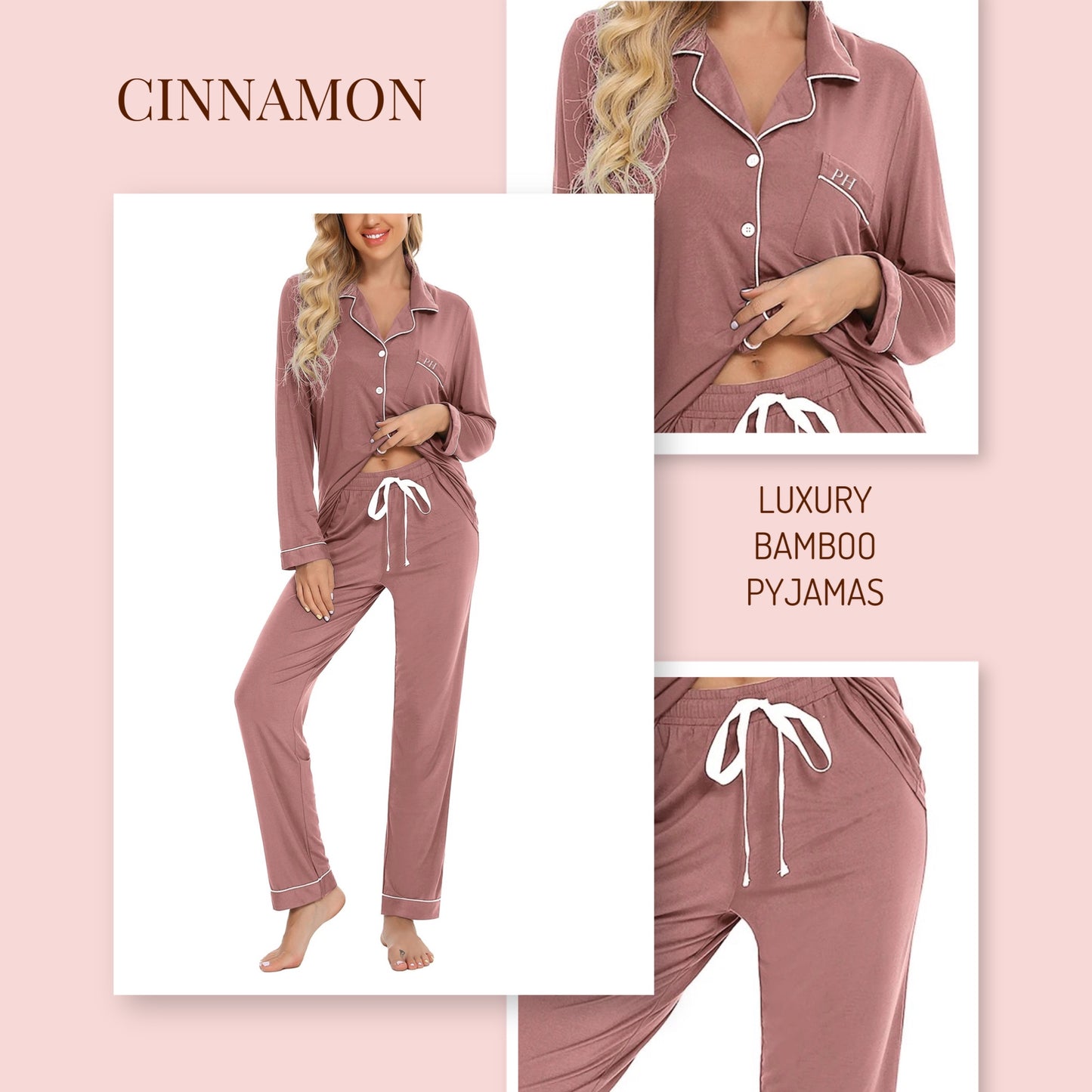 Luxury Ladies Pyjamas CINNAMON