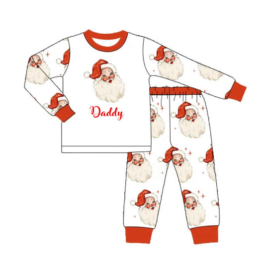 personalised Mens Christmas Santa Pyjamas